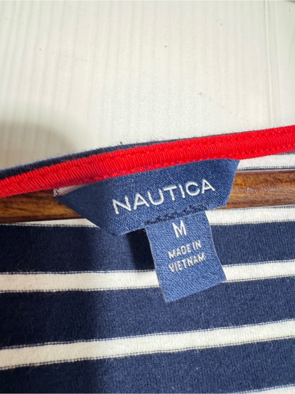 NWT Nautica Navy White Stripe Cotton/Spandex Drawstring Romper Medium - Picture 8 of 14